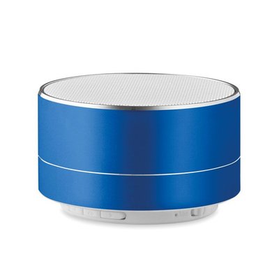 Altavoz de aluminio con micrófono y luz ambiental