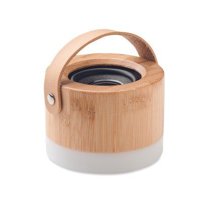 Altavoz Bambú 5.0 con Luz LED Madera