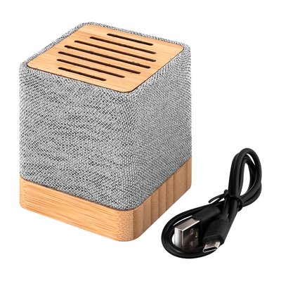 Altavoz Bambú Bluetooth 5.0 3W y RPET Gris