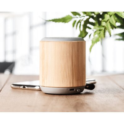 Altavoz Bambú Inalámbrico 5.3
