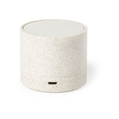 Altavoz bluetooth inalámbrico circular en caña de trigo