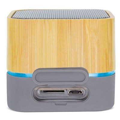 Altavoz BT Bambú Resistente al Agua