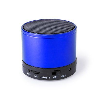 Altavoz cilindrico compacto multifuncion Azul