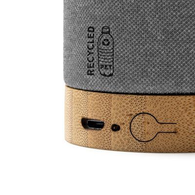 Altavoz inalámbrico 3W con bambú y tejido RPET