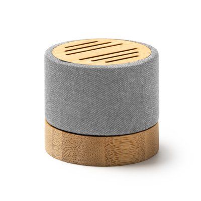 Altavoz inalámbrico 3W con bambú y tejido RPET