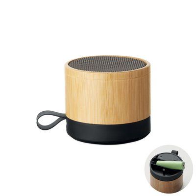 Altavoz inalámbrico 3W con carcasa de bambú Madera