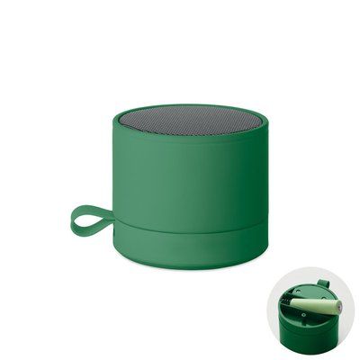 Altavoz inalámbrico 3W metal acabado goma Verde