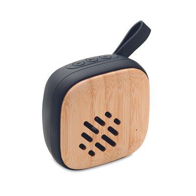Altavoz Inalámbrico de Bambú con Asa 3W Negro