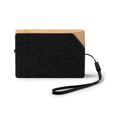 Altavoz inalámbrico de bambú con carga solar Crudo