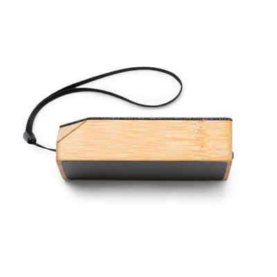 Altavoz inalámbrico de bambú con carga solar