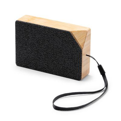 Altavoz inalámbrico de bambú con carga solar
