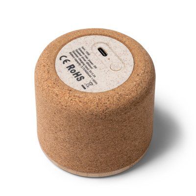 Altavoz inalámbrico de corcho 3W recargable
