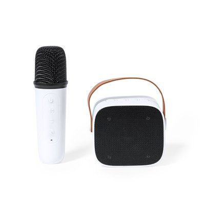 Karaoke con Altavoz Micrófono y Bluetooth 5W Blanco