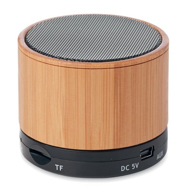 Altavoz LED Bambú Manos Libres 3W