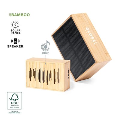 Altavoz solar de bambú BT 3W