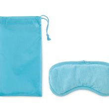 Antifaz de gel con perlas y funda Azul Bebé