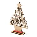 Árbol navideño de madera con mensaje