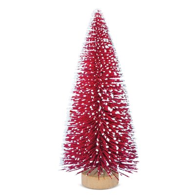 Árbol de Navidad con Glitter 15cm Rojo