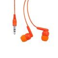 Auriculares conexión Jack y botón seguridad Naranja Talla Única Adulto