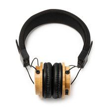 Auriculares diadema inalámbricos RPET y bambú Negro