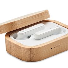 Auriculares en Estuche de Bambú Madera