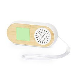 Auriculares Altavoz Bambú 3W | En el lateral de la tapa | 30 x 30