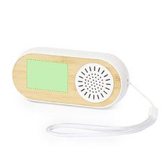 Auriculares Altavoz Bambú 3W | En el lateral de la tapa | 40 x 30