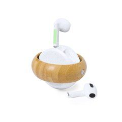 Auriculares Bluetooth con Estuche Bambú/Trigo | Area 2 | 3 x 15