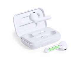 Auriculares inalámbricos antibacterianos personalizados | Auricular izquierdo zona inferior | 17 x 4