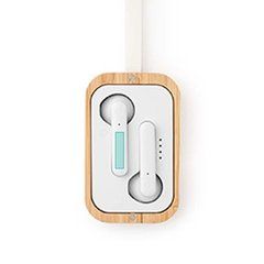 Auriculares inalámbricos con estuche de bambú | ZONA3 | 17 x 4