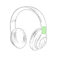Auriculares plegables inalámbricos panel de control integrado | En el lateral | 20 x 40