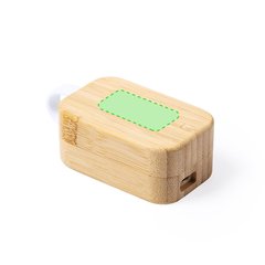 Auriculares Táctiles en Estuche Bambú | Centrado en la tapa | 55 x 30