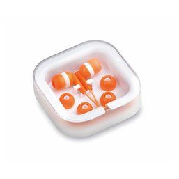 Auriculares de silicona con recambios Naranja