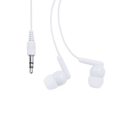 Auriculares conexión Jack y botón seguridad Blanco