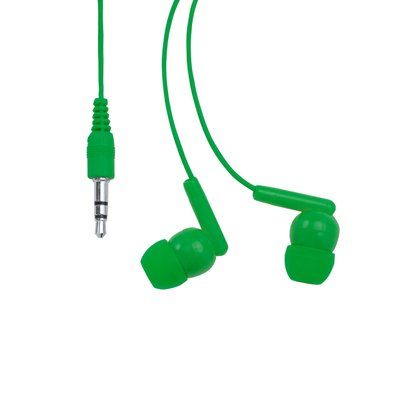 Auriculares conexión Jack y botón seguridad Verde Helecho