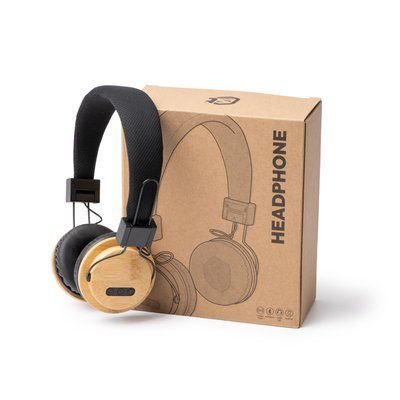 Auriculares diadema inalámbricos RPET y bambú