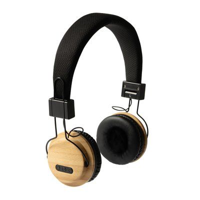 Auriculares diadema inalámbricos RPET y bambú