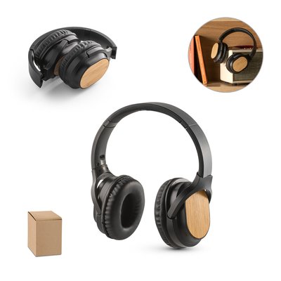 Auriculares inalámbricos de bambú y ABS