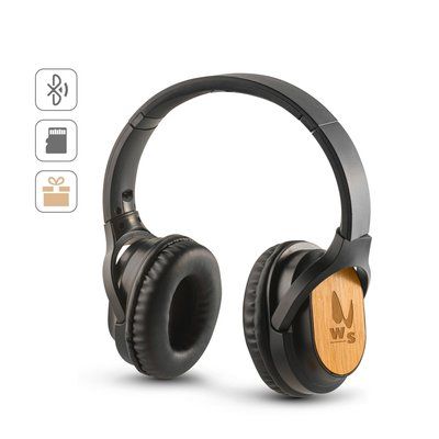 Auriculares inalámbricos de bambú y ABS