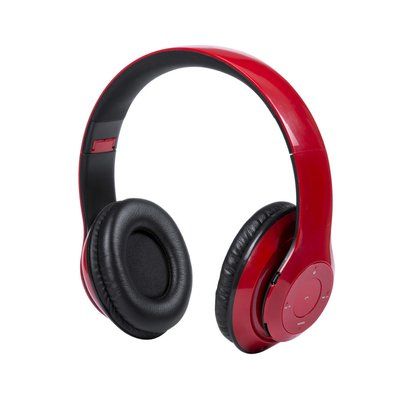 Auriculares plegables inalámbricos panel de control integrado Roj