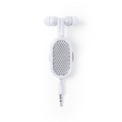 Auriculares retractiles con reflectante Blanco