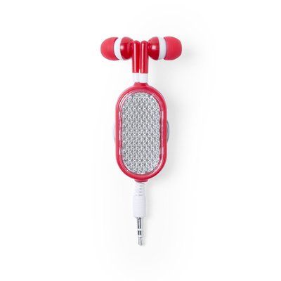 Auriculares retractiles con reflectante Rojo