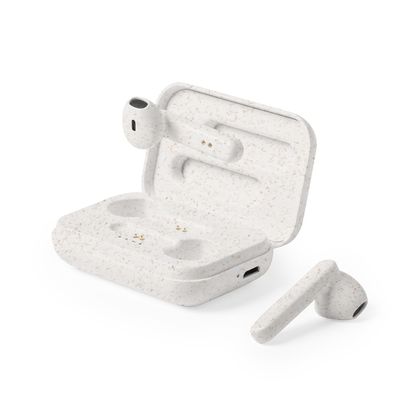 Auriculares inalámbricos en caña de trigo con carcasa