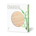 Base de bambú ecológica para carga inalámbrica de smartphones