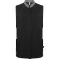 Bata Trabajo Sin Mangas y Cuello Mao Negro/ Print Pata De Gallo Bn 2Xl