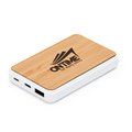 Batería externa 5000 mAh con superficie de bambú