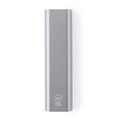 Batería externa de aluminio con 2600mAh Plata