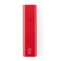 Batería externa de aluminio con 2600mAh Rojo