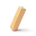 Batería externa de bambú con 2200 mAh
