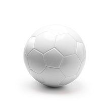 Balón de fútbol tamaño 5 en polipiel Blanco Talla Única Adulto